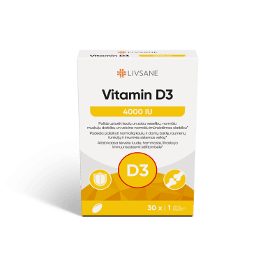 LIVSANE D3 4000 kapsulas N30