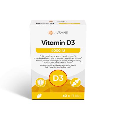 LIVSANE D3 4000 kapsulas N60