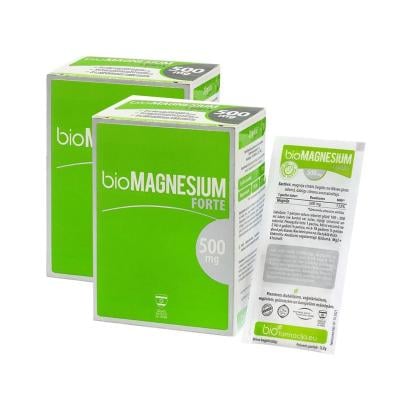 BIOMAGNESIUM Forte 500mg pulveris N20 1+1 komplekts