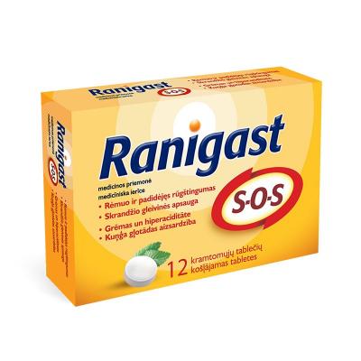 RANIGAST S-O-S košļājamas tabletes N12
