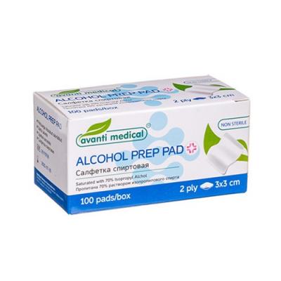 AVANTI Medical spirta salvetes 3x3cm N100