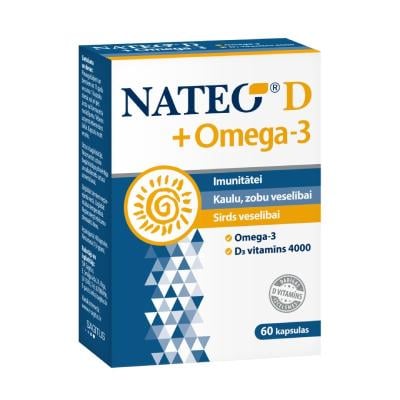NATEO D + Omega3 4000SV kapsulas N60