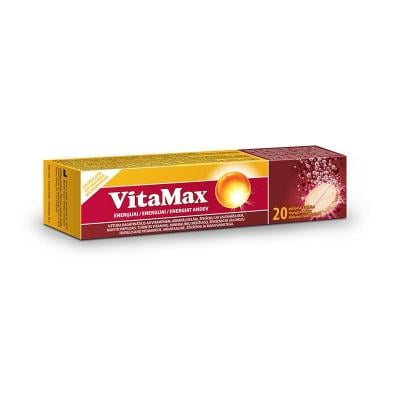 VITAMAX Enerģijai putojošās tabletes ar apelsīnu garšu N20