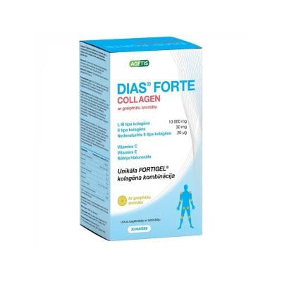 DIAS® FORTE COLLAGEN pulveris ar greipfrūtu aromātu N30