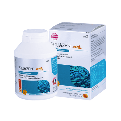 EQUAZEN® chews košļājamās kapsulas ar zemeņu garšu N180