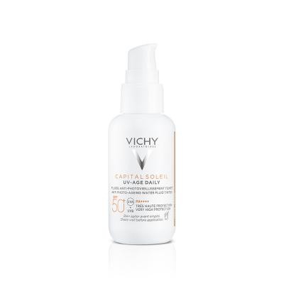 VICHY Capital Soleil SPF50+ sejas saules aizsargfluīds pret fotonovecošanos ar toni 40 ml