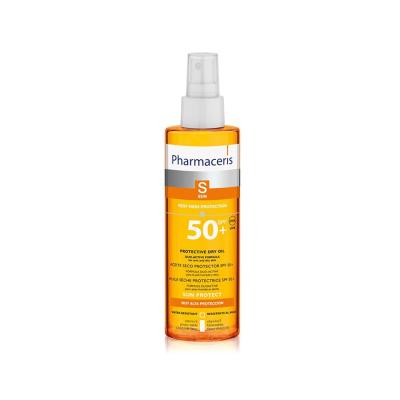 PHARMACERIS Sun SPF50+ aizsargājoša sausā eļļa ķermenim 200 ml