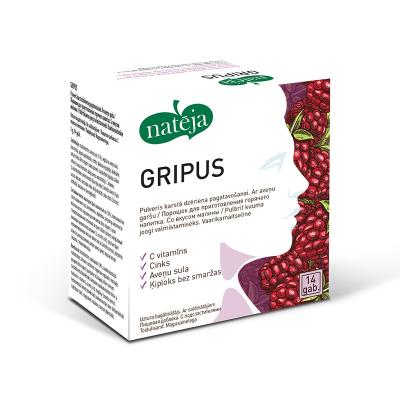 NATĒJA GRIPUS C vitamīns +Zn karstais dzēriens pulveris N14