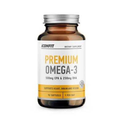 ICONFIT Omega 3 Premium (500mg EPA/250mg DHA) mīkstās kapsulas N90