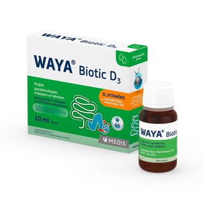 WAYA Biotic +D3 vitamīns pilieni 10 ml