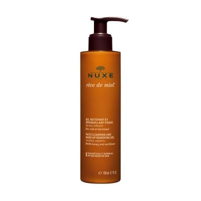 NUXE Reve de Miel attīroša un dekoratīvo kosmētiku noņemoša želeja sejai 200 ml