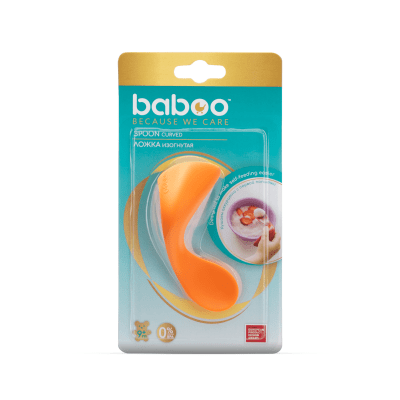 BABOO Liektā mācību karote, 9+ mēnešu vecumam, oranža