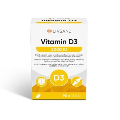 LIVSANE D3 2000 SV kapsulas N90