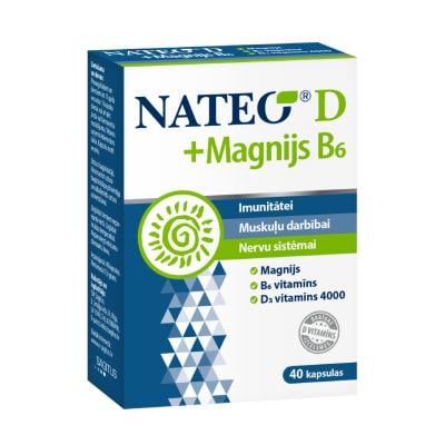 NATEO D 4000 SV + Magnijs B6 kapsulas N40