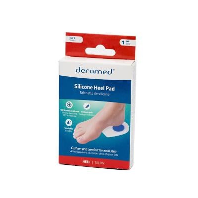 Deramed Silikona gela papēža aizsargs, S izmērs (7,8cm), atbilst apaviem ar 35-37 izmēru, unikāli pielīpošs gels stingri notur starpzoli vietā, bet ļauj to pārvietot, neatstājot nekādus nospiedumus, iepakojumā pāris (labā un kreisā).