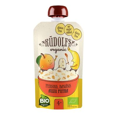 Rūdolfs BIO Persiku, banānu auzu putra 4+ DP 110g