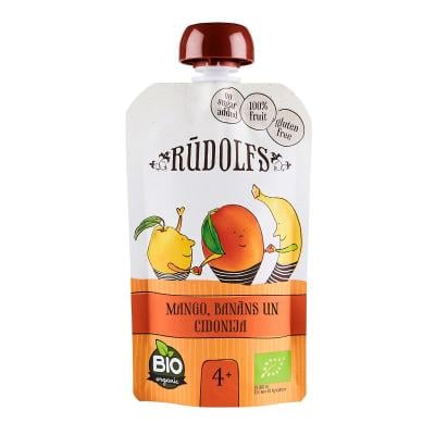 Rūdolfs BIO Mango, banānu, cidoniju biezenis 4+ DP 110g