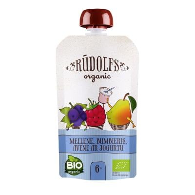 Rūdolfs BIO biezenis Augļi ar jogurtu 6+ DP 110g