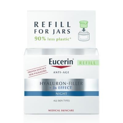 EUCERIN Hyaluron-Filler pretgrumbu nakts krēma uzpildes iepakojums 50 ml