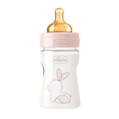 CHICCO Original Touch pudele LA, rozā 150ml