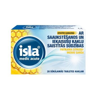 ISLA Medic Acute tabletes ar citrusa un medus garšu N20