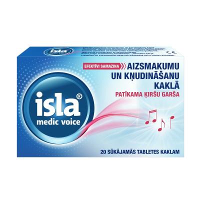 ISLA Medic Voice tabletes ar ķiršu garšu N20