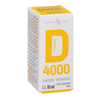 FORMULA VITALE D Vitamīns 4000 pilieni 10 ml
