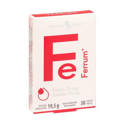 FORMULA VITALE Ferrum+ 25mg tabletes N30
