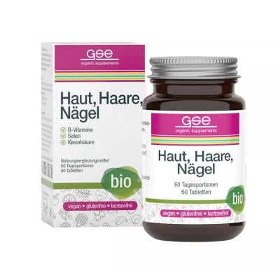 GSE Bio komplekss ādai, matiem, nagiem 500mg tabletes N60