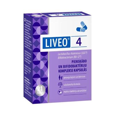 LIVEO 4 pienskābo un bifidobaktēriju komplekss, kapsulas N21
