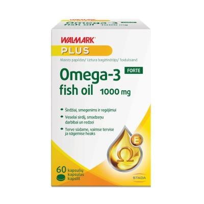 WALMARK Omega-3 Forte 1000mg kapsulas N60