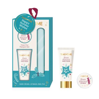 TAKE TIME lūpu balzams, roku krēms un nagu vīle dāvanu komplekts