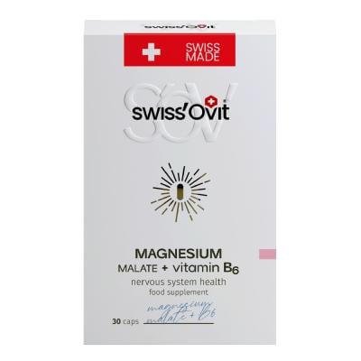SWISS OVIT Magnesium Malate + vitamin B6 kapsulas N30