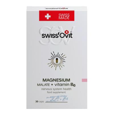 SWISS OVIT Magnesium Malate + vitamin B6 kapsulas N30