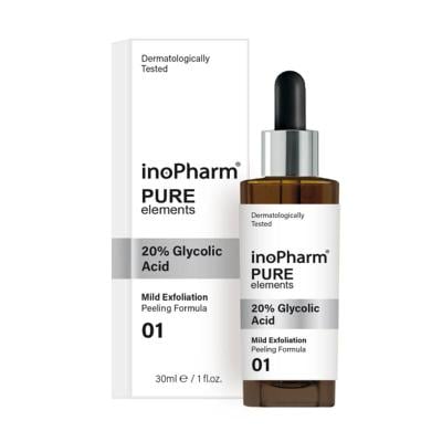 INOPHARM Pure Elements 20% Glycolic Acid sejas pīlings 30ml