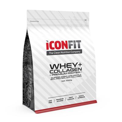 ICONFIT Whey+Collagen ar šokolādes garšu pulveris 1kg