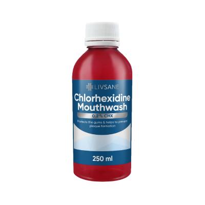 LIVSANE Chlorhexidine mutes skalojamais līdzeklis 0,2% 250ml