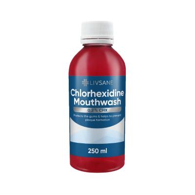LIVSANE Chlorhexidine mutes skalojamais līdzeklis 0,2% 250ml