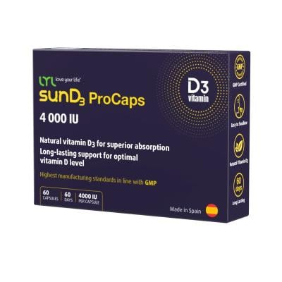 LYL sunD3 ProCaps 4000 SV, kapsulas N60