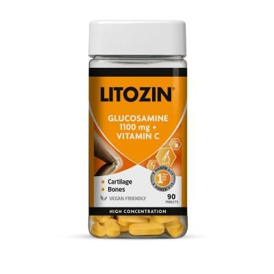 LITOZIN Glucosamine 1100mg + Vitamin C tabletes N90
