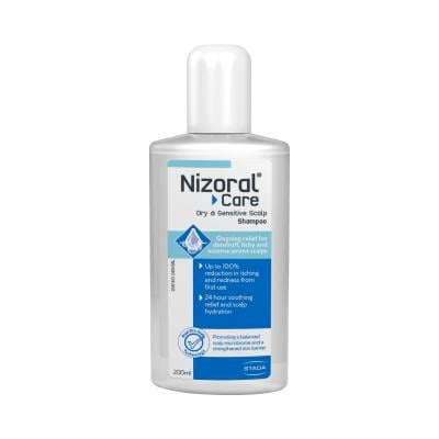 NIZORAL Care Dry&Sensitive Scalp šampūns sausai un jutīgai galvas ādai 200 ml