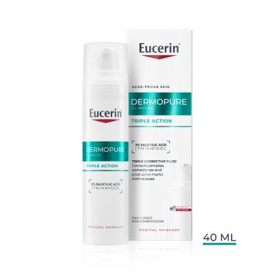 EUCERIN DermoPure Clinical trīskāršas iedarbības koriģējošs fluīds 40 ml