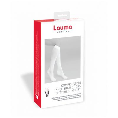 LAUMA MEDICAL Cotton Comfort Medicīniskās kompresijas pusgarās zeķes AD204 melnas,izm.42-44 1.Ccl