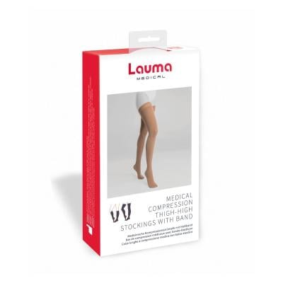 LAUMA MEDICAL Medicīnskās kompresijas garās zeķes ar gumiju,bez pirkstgala AG307 bēšas,izm.2K 2.Ccl