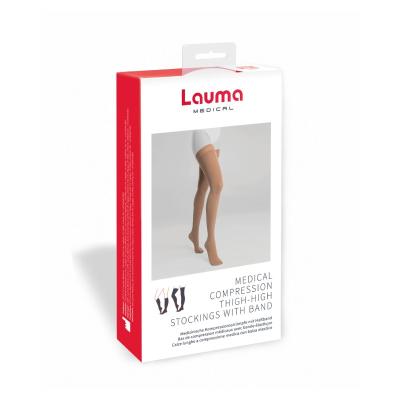 LAUMA MEDICAL Medicīnskās kompresijas garās zeķes ar gumiju,bez pirkstgala AG307 bēšas,izm.3K 2.Ccl