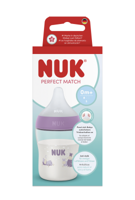 NUK Perfect Match pudele Daba ar silikona S izmēra knupi 150ml