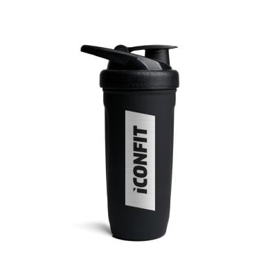 ICONFIT nerūsējošā tērauda šeikeris melns 900ml