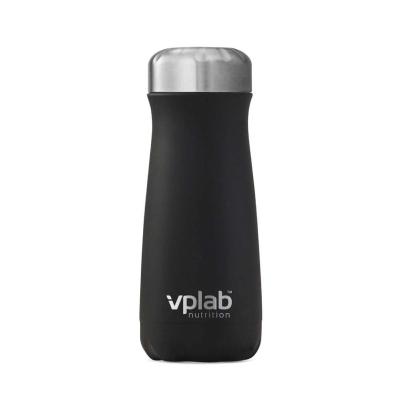 VPLAB metāla ūdens pudele, melna 600 ml