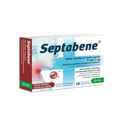 SEPTABENE 3mg/1mg kolas garšu sūkājamās tabletes N16