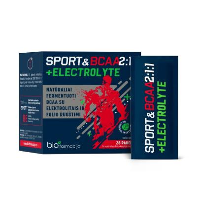 BIOFARMACIJA Sport&BCAA 2:1:1+ Electrolyte pulveris N28